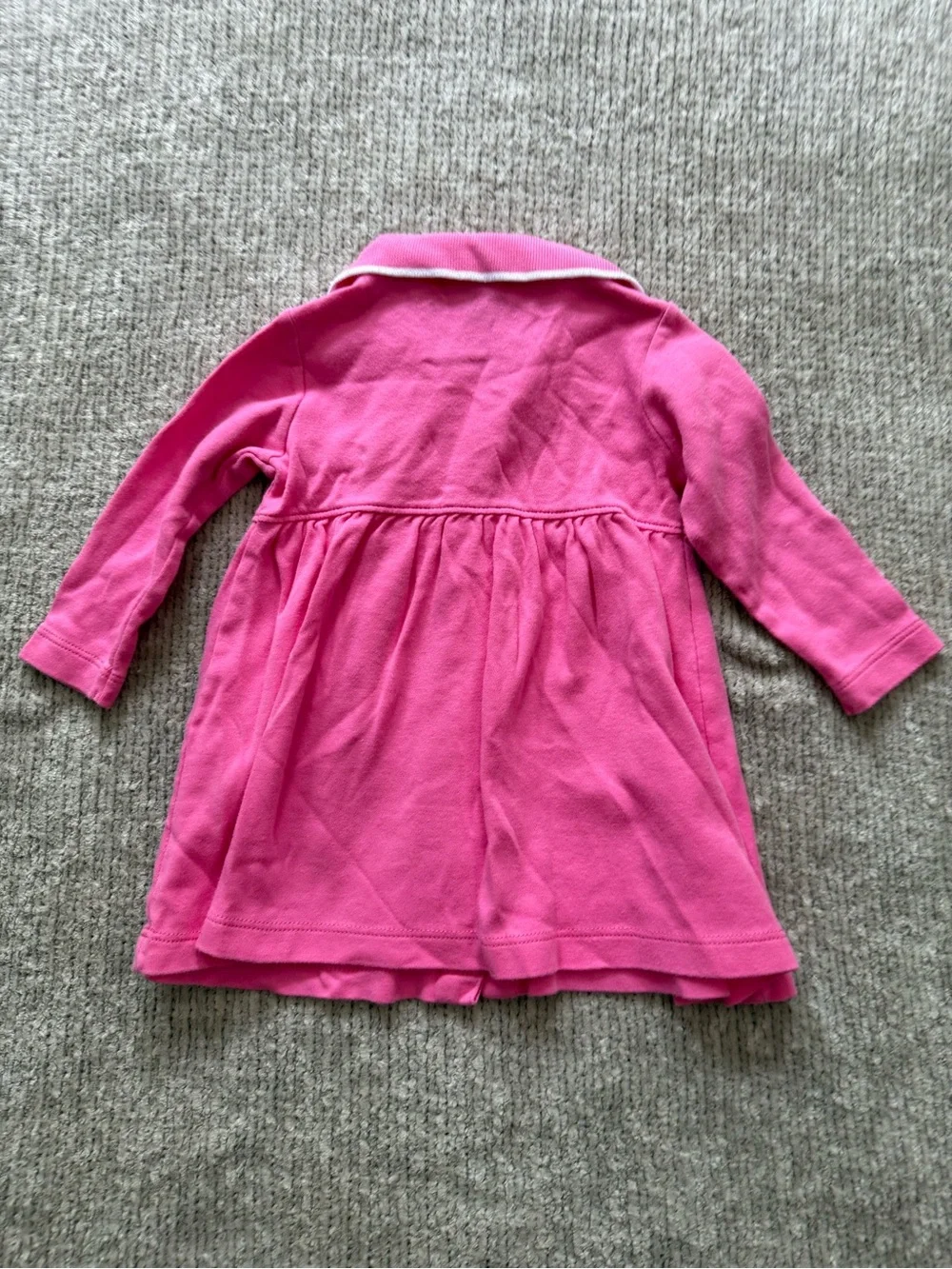 Ralph Lauren Baby Girl Pink Polo Dress 6-12M Long Sleeve
